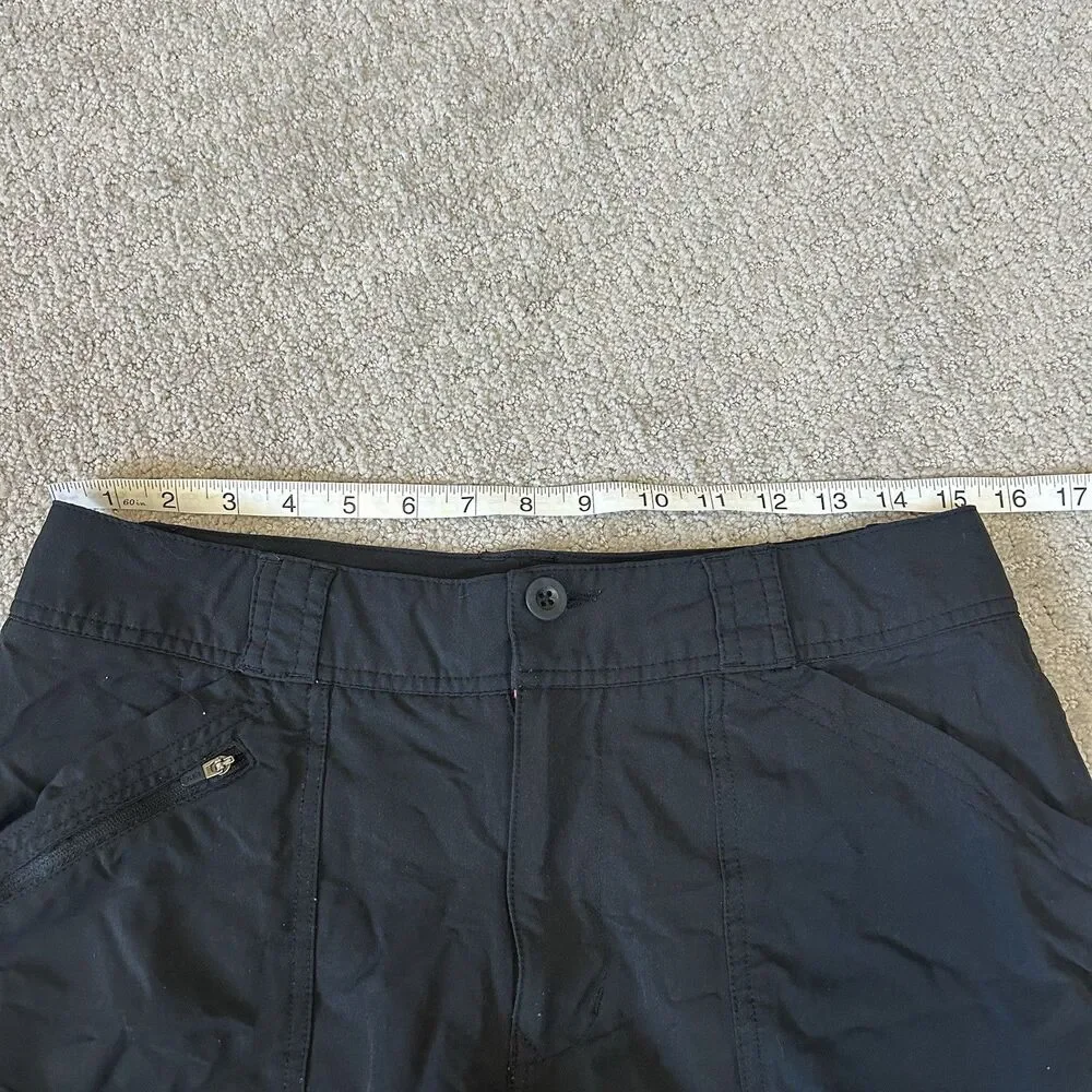REI Pants Women's 8 Black Nylon UPF 50 Hiking Outdoor Gorpcore Ankle Zip Fishing - Picture 10 of 13